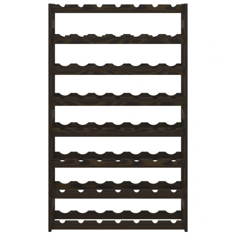 Weinregal für 56 Flaschen Schwarz Massivholz Kiefer