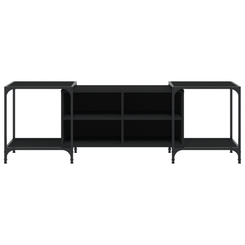 TV-Schrank Schwarz 153x37x50 cm Holzwerkstoff