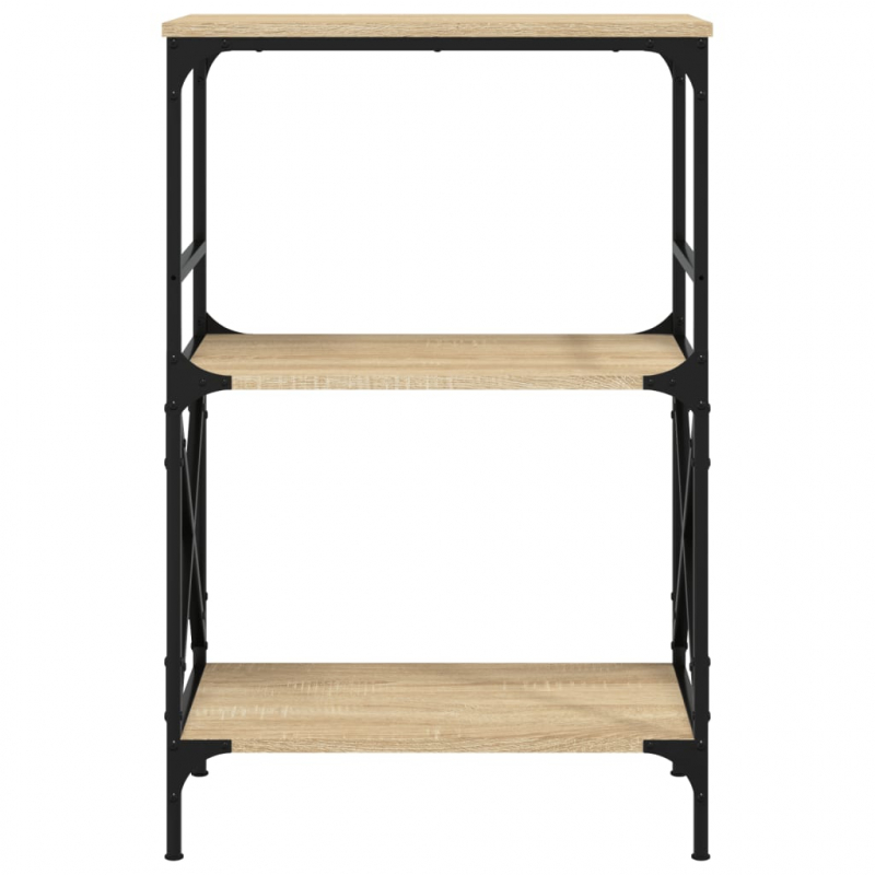 Bücherregal 3 Böden Sonoma-Eiche 59x35x90,5 cm Holzwerkstoff