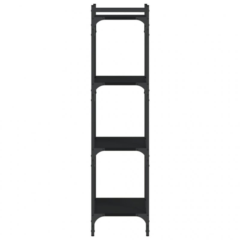 Bücherregal 4 Böden Schwarz 40x30x120 cm Holzwerkstoff
