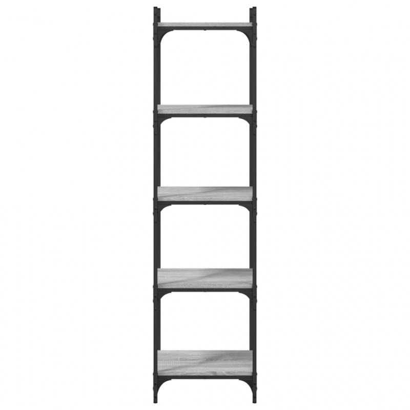 Bücherregal 5 Böden Grau Sonoma 40x30x154 cm Holzwerkstoff