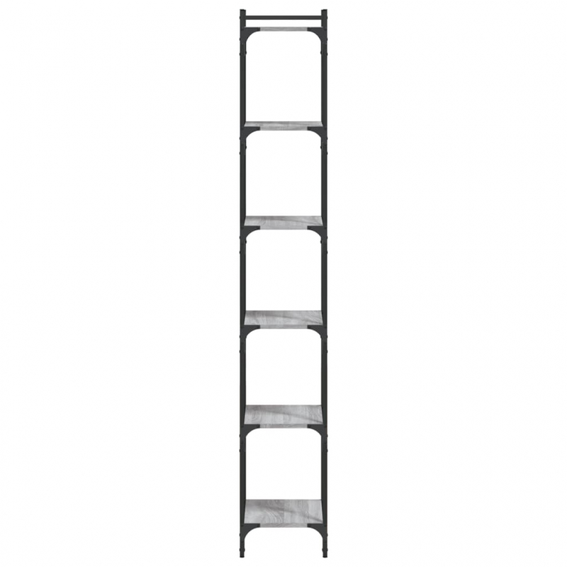 Bücherregal 6 Böden Grau Sonoma 40x30x188 cm Holzwerkstoff