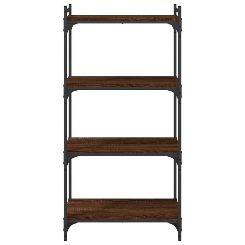 Bücherregal 4 Böden Braun Eiche-Optik 60x30x120cm Holzwerkstoff