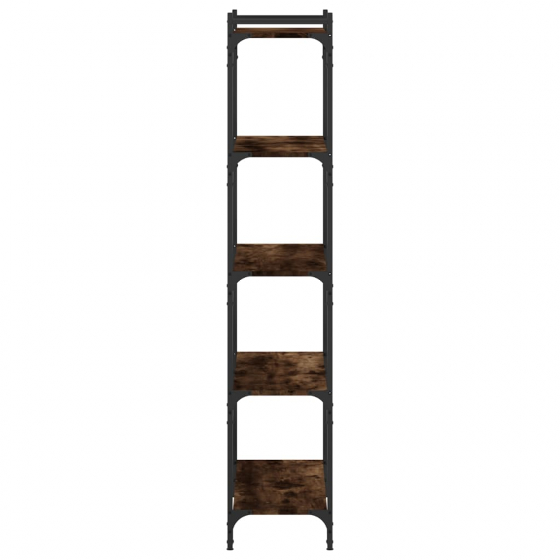 Bücherregal 5 Böden Räuchereiche 80x30x154 cm Holzwerkstoff