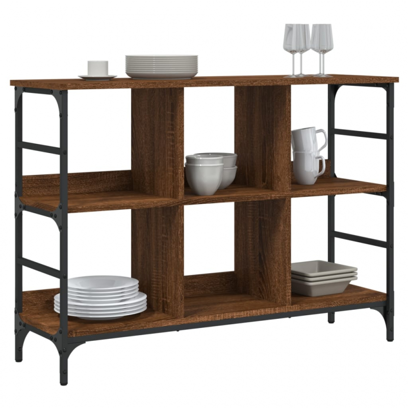 Sideboard Braun Eichen-Optik 102x32x73,5 cm Holzwerkstoff