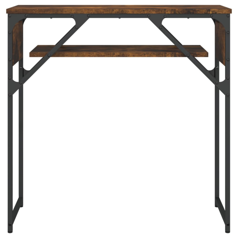 Konsolentisch mit Ablage Räuchereiche 75x30x75cm Holzwerkstoff