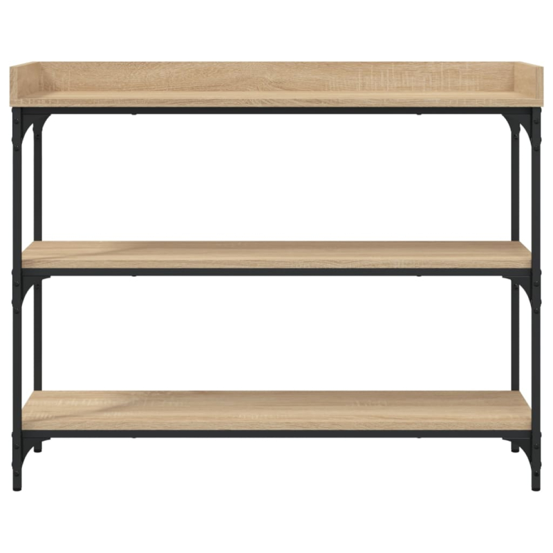 Konsolentisch mit Ablagen Sonoma-Eiche 100x30x80 cm
