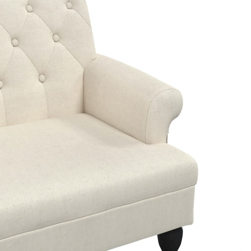 Sitzbank mit Rückenlehne 120x62x75,5 cm Leinen