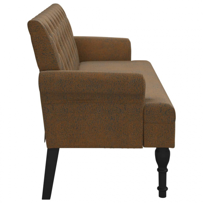 Sitzbank mit Rückenlehne Braun 120x62x75,5 cm Wildleder-Optik
