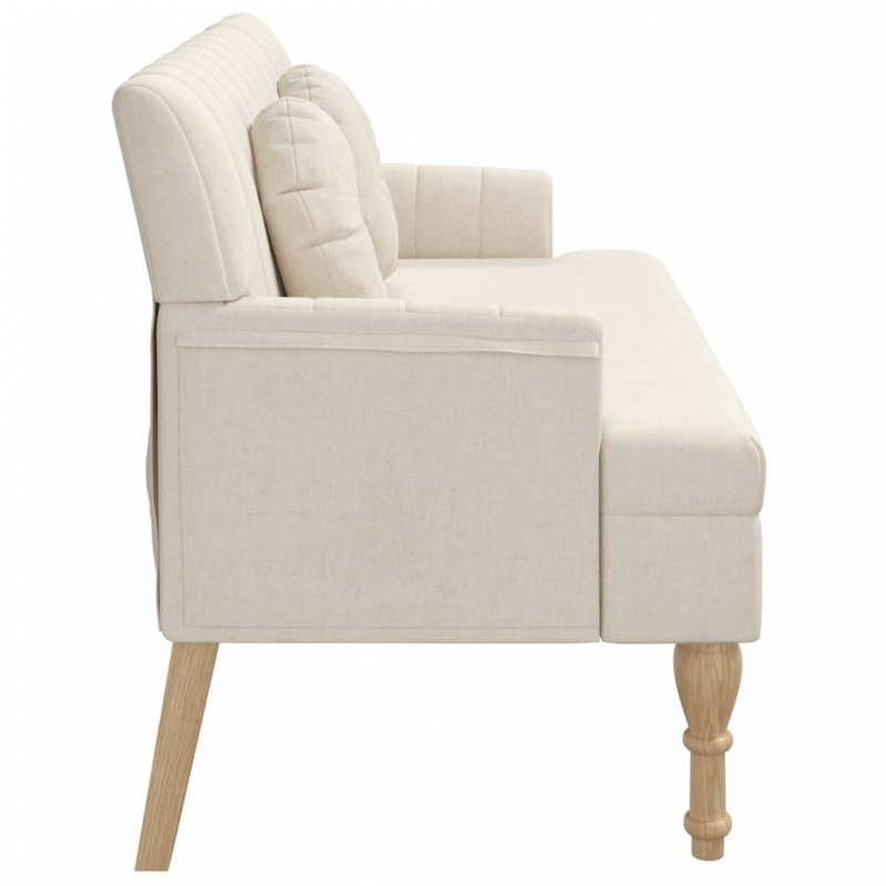 Sitzbank mit Kissen 113x64,5x75,5 cm Leinen