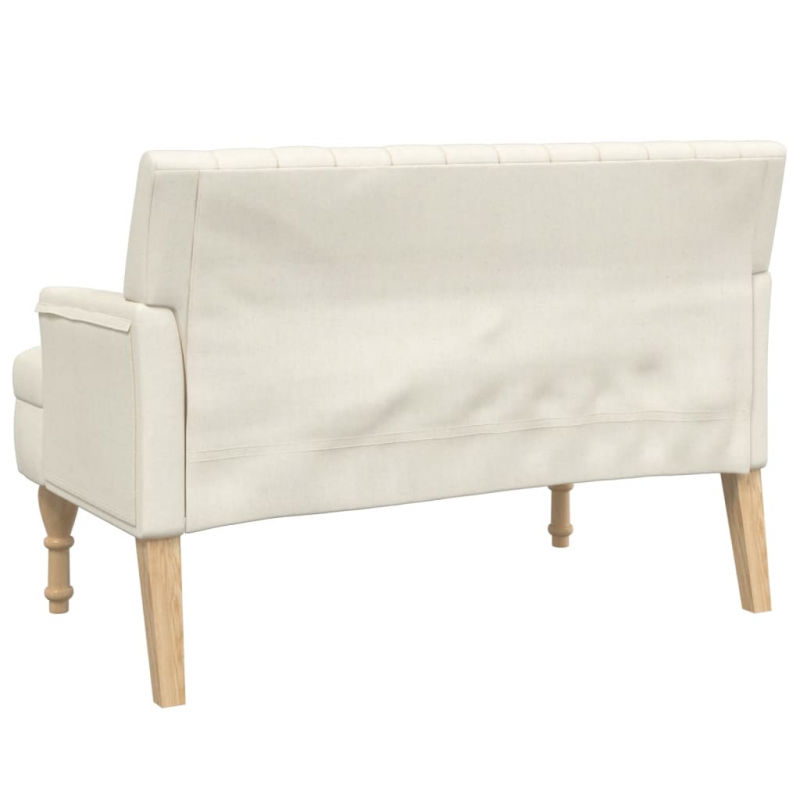 Sitzbank mit Kissen 113x64,5x75,5 cm Leinen