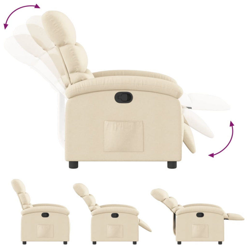 Relaxsessel Creme Stoff