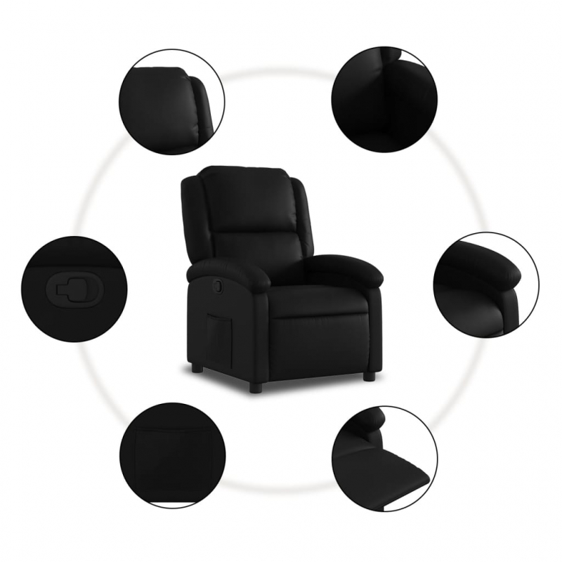 Relaxsessel Schwarz Kunstleder