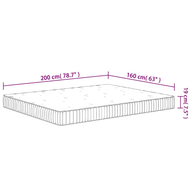 Matratze Taschenfederkern Mittel 160x200 cm