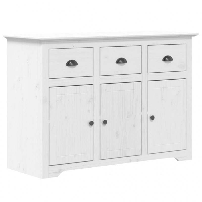 Highboard BODO Weiß 115,5x43x200,5 cm Massivholz Kiefer