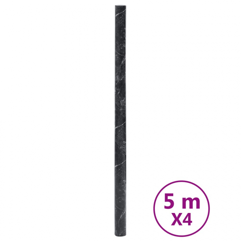 Möbelfolien Selbstklebend Marmor-Optik Schwarz 90x500 cm PVC