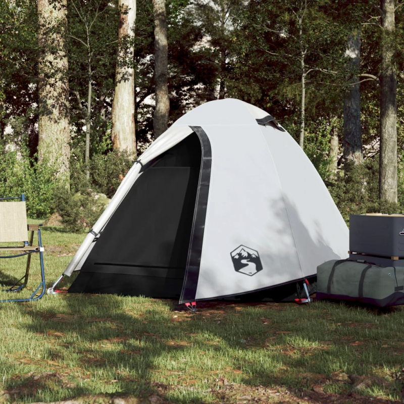 Campingzelt 2 Personen Weiß 254x135x112 cm 185T Taft