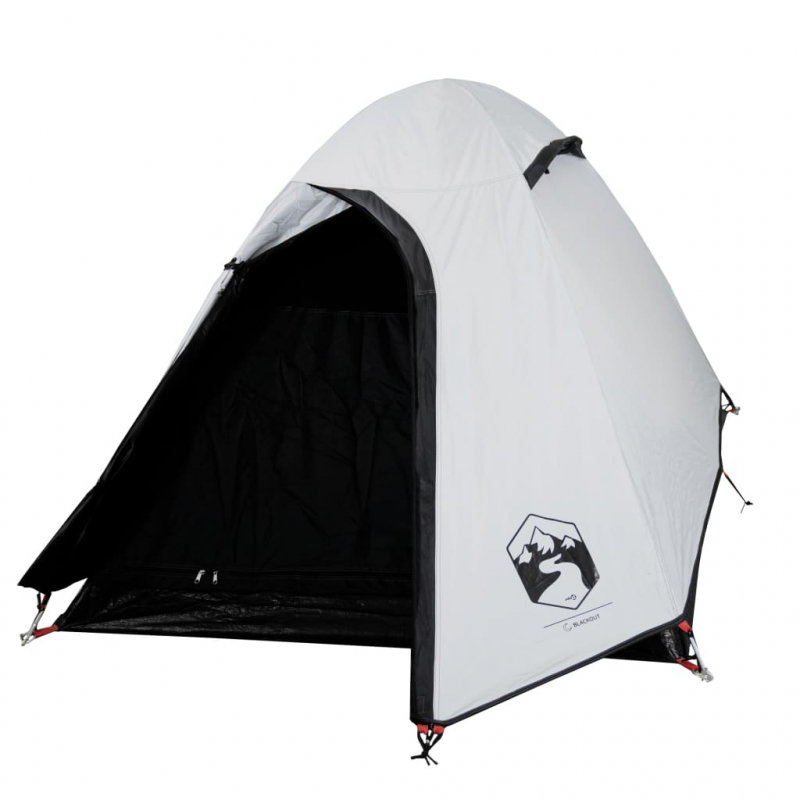 Campingzelt 2 Personen Weiß 254x135x112 cm 185T Taft