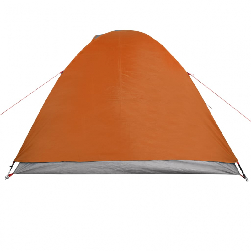 Campingzelt 2 Personen Grau & Orange 264x210x125 cm 185T Taft