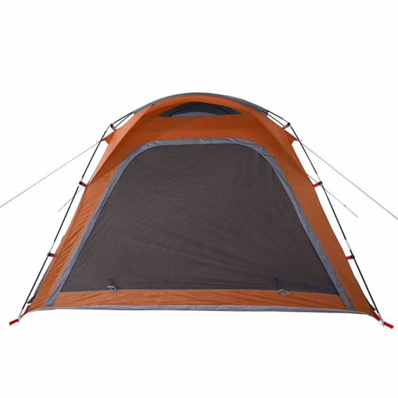 Campingzelt 4 Personen Grau und Orange Quick Release Wasserfest