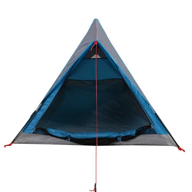 Campingzelt 2 Personen Blau 200x120x88/62 cm 185T Taft