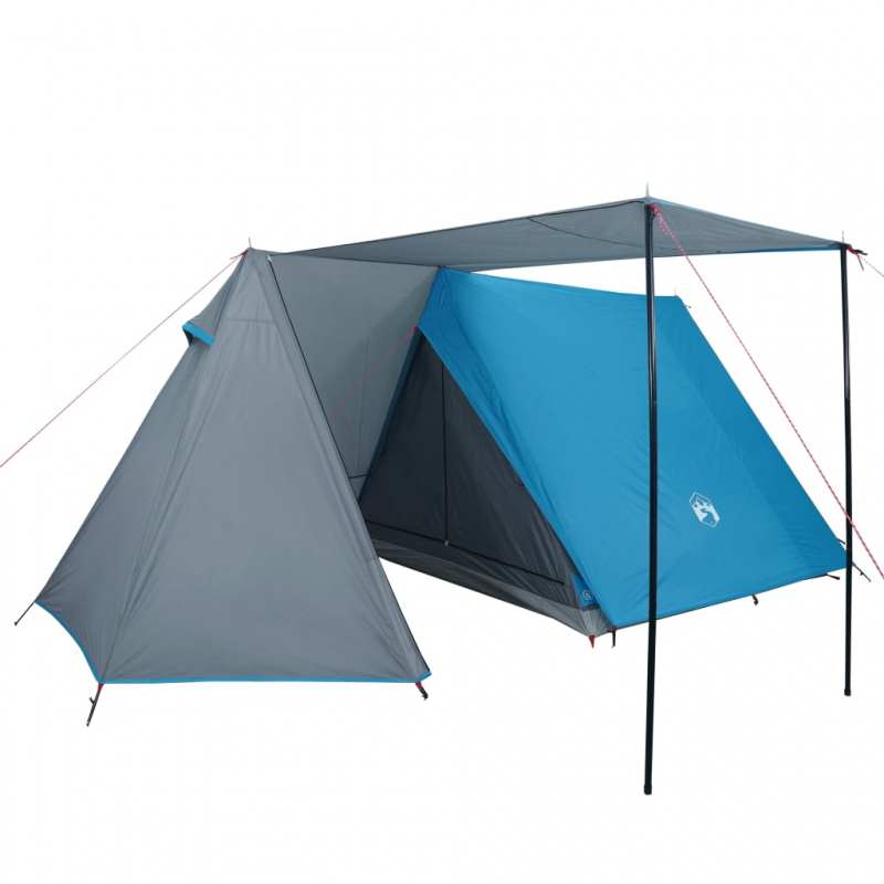 Campingzelt 3 Personen Blau 465x220x170 cm 185T Taft