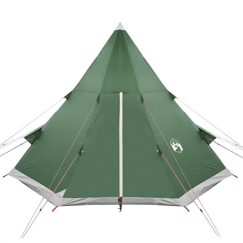 Campingzelt 4 Personen Grün 367x367x259 cm 185T Taft