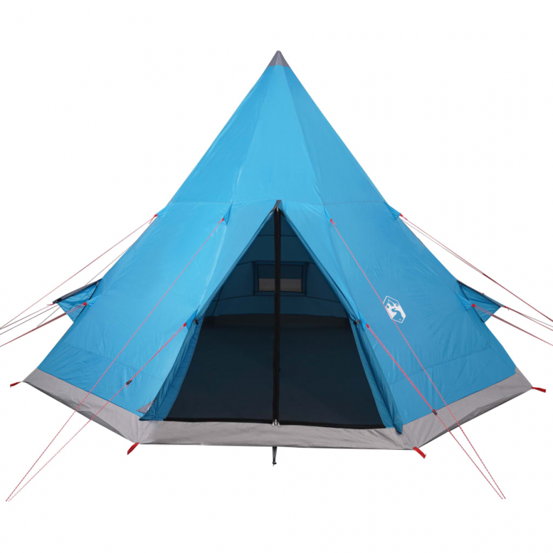 Tipi-Campingzelt 4 Personen Blau Wasserdicht