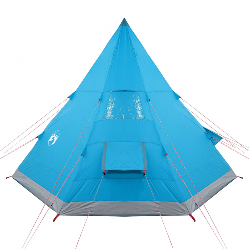 Tipi-Campingzelt 4 Personen Blau Wasserdicht