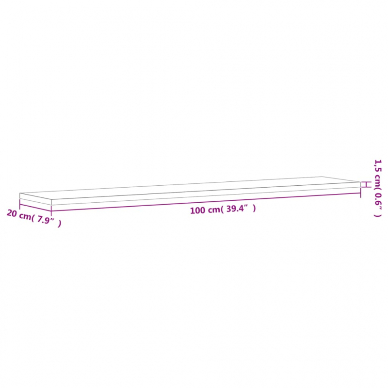 Wandregale 4 Stk. Grau Sonoma 100x20x1,5 cm Holzwerkstoff