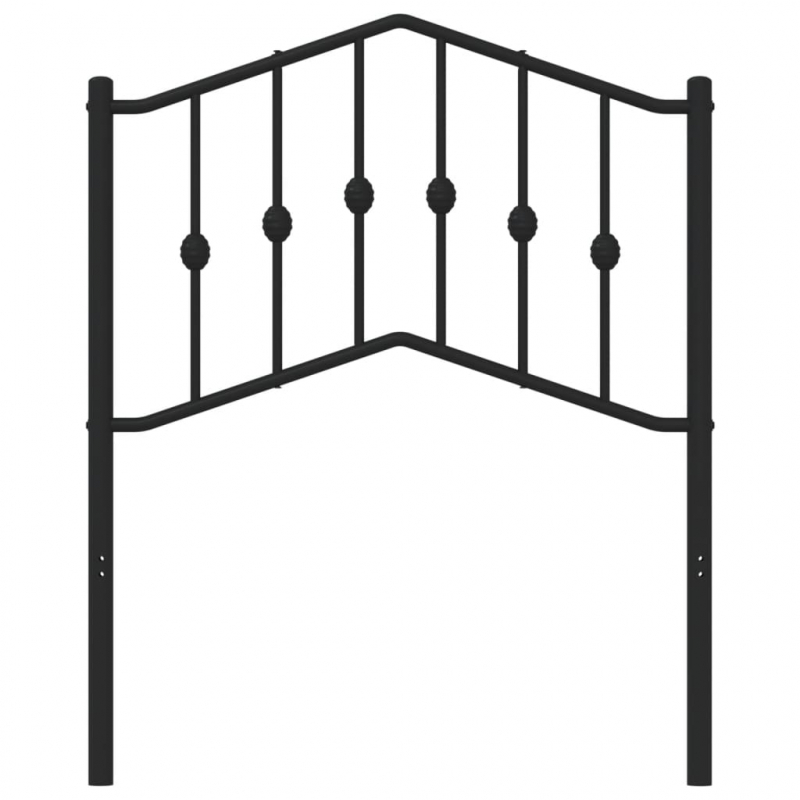 Kopfteil Metall Schwarz 75 cm