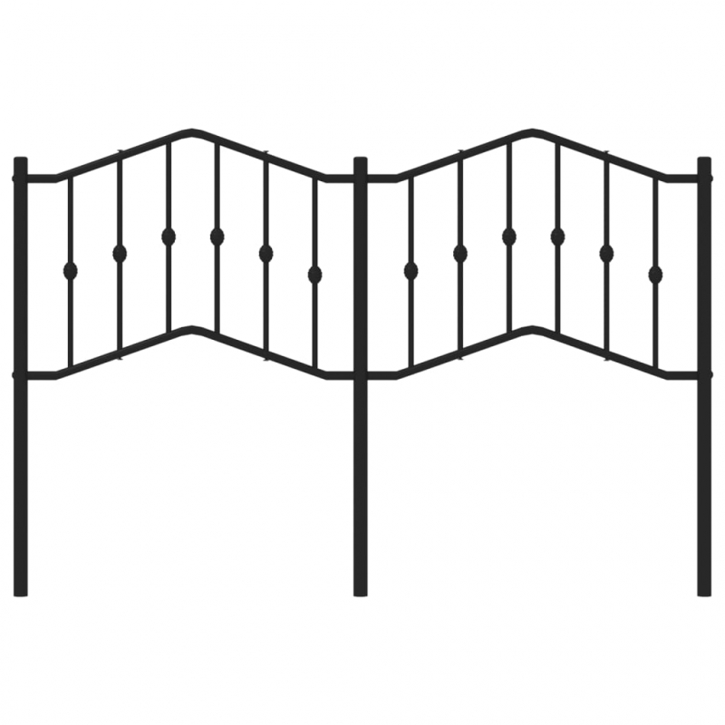 Kopfteil Metall Schwarz 140 cm