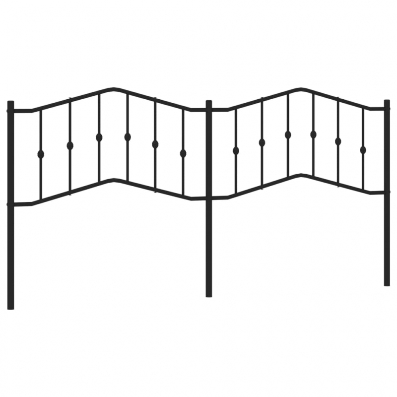 Kopfteil Metall Schwarz 193 cm