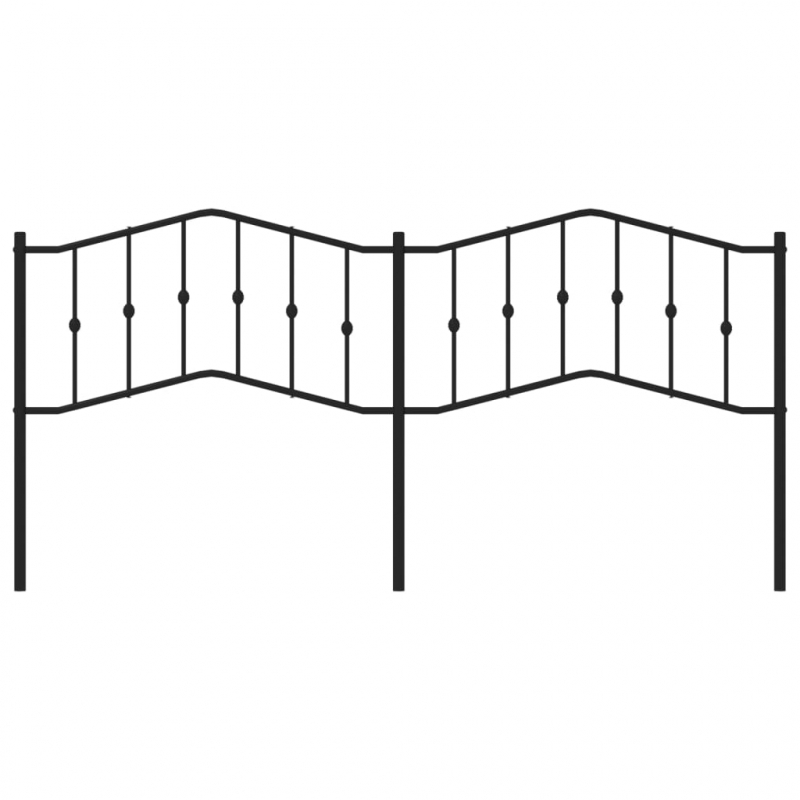 Kopfteil Metall Schwarz 193 cm