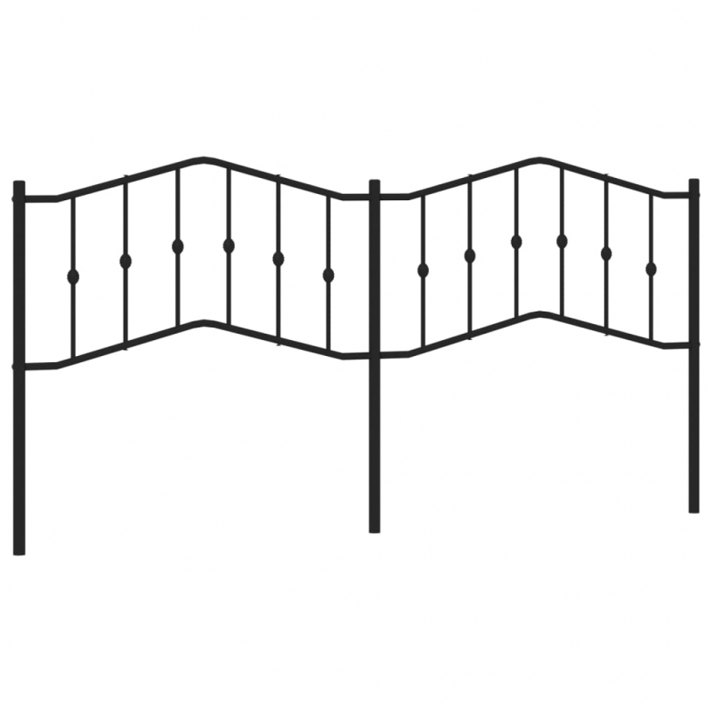 Kopfteil Metall Schwarz 200 cm
