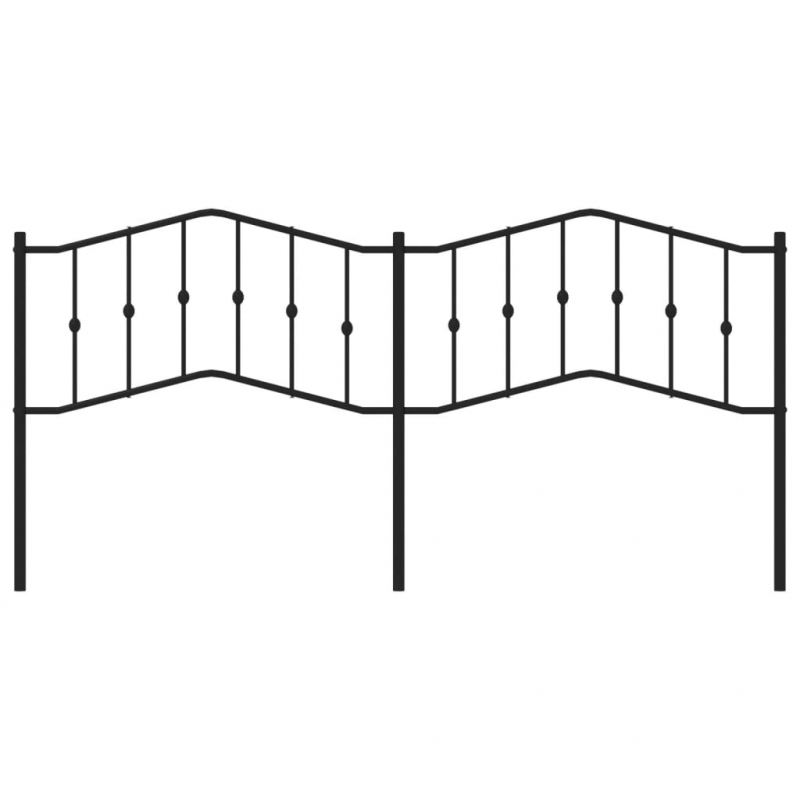 Kopfteil Metall Schwarz 200 cm