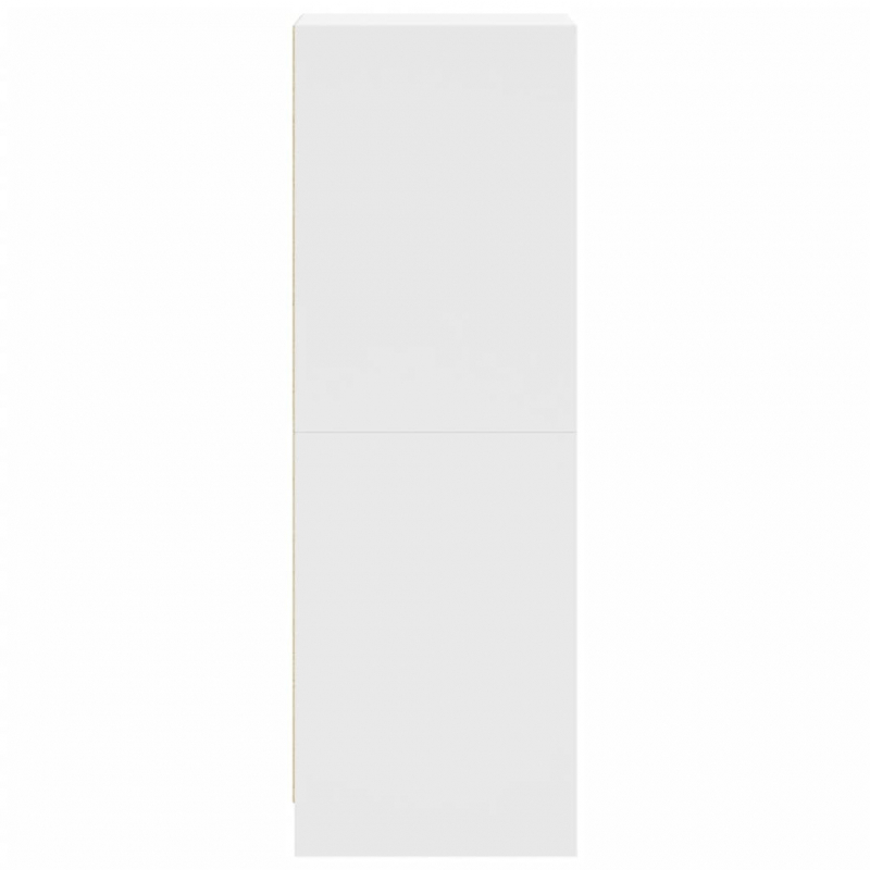 Highboard mit Glastüren Weiß 35x37x109 cm