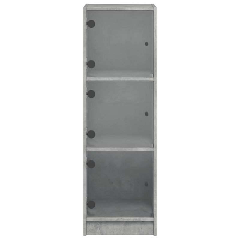 Highboard mit Glastüren Betongrau 35x37x109 cm