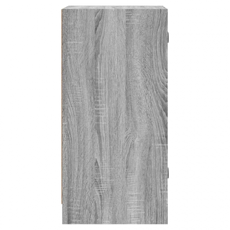 Beistellschrank mit Glastüren Grau Sonoma 35x37x75,5 cm