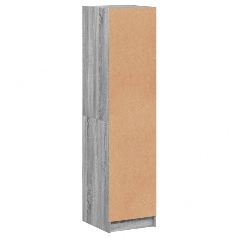 Highboard mit Glastür Grau Sonoma 35x37x142 cm