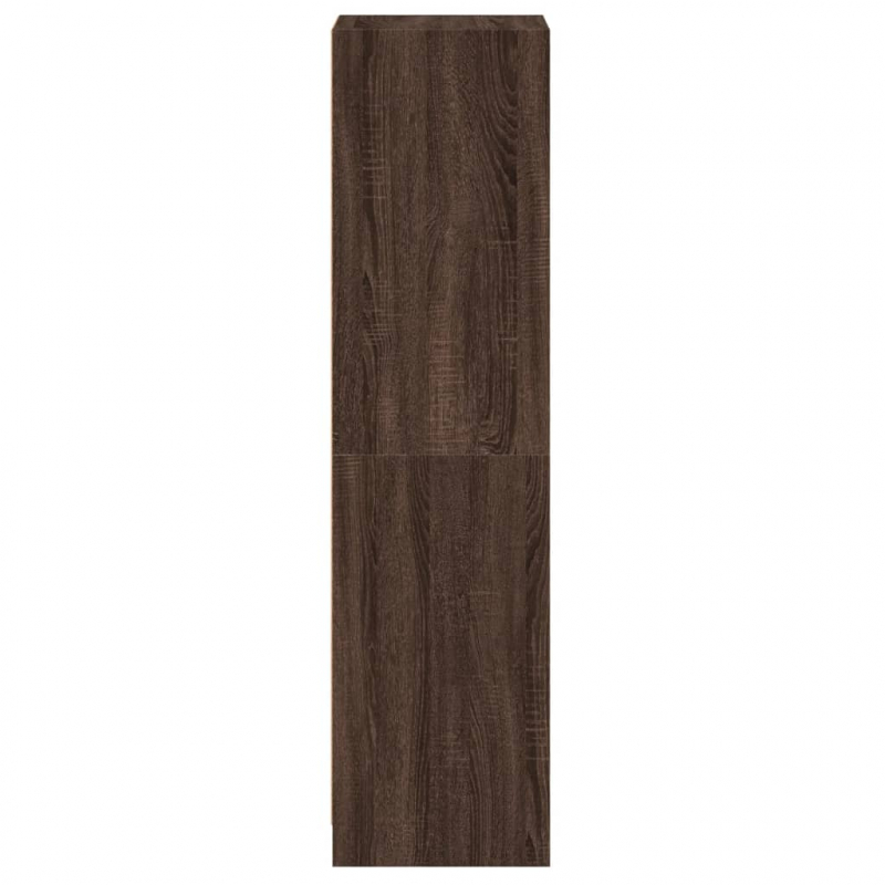 Highboard mit Glastür Braun Eichen-Optik 35x37x142 cm