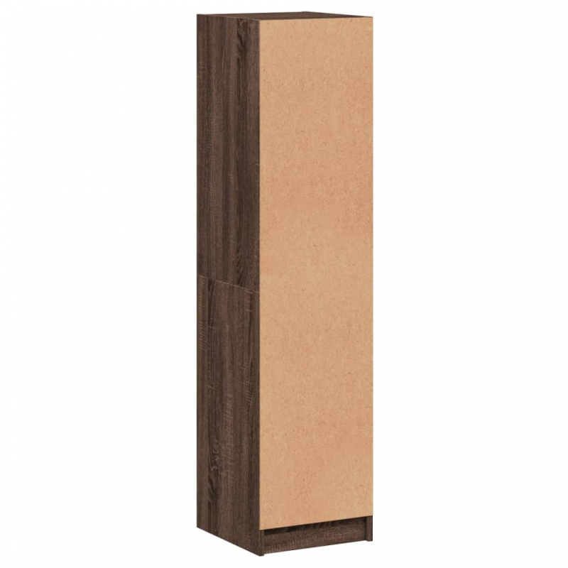 Highboard mit Glastür Braun Eichen-Optik 35x37x142 cm