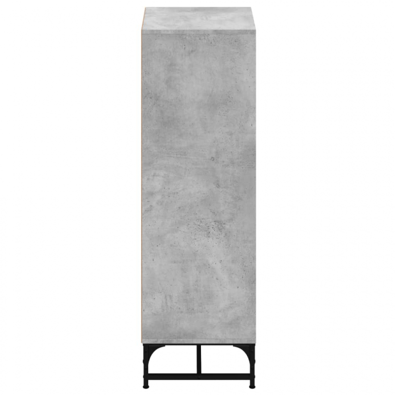 Highboard mit Glastüren Betongrau 35x37x120 cm