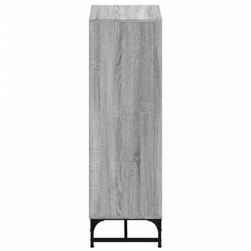 Highboard mit Glastüren Grau Sonoma 35x37x120 cm