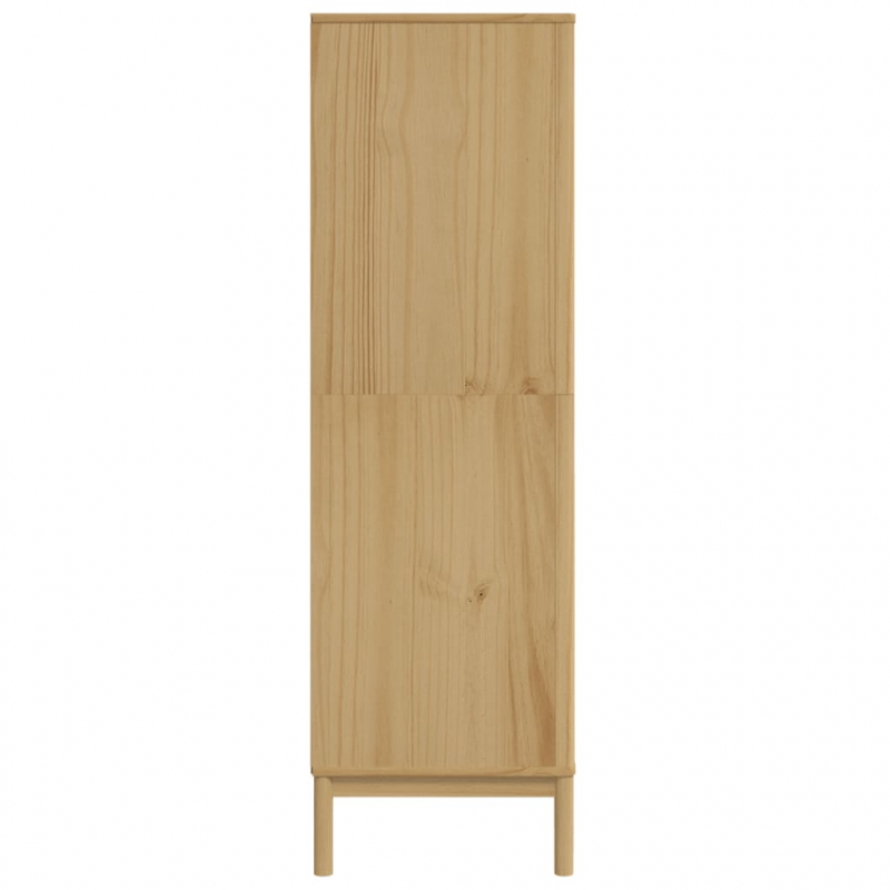 Kleiderschrank FLORO Wachsbraun 77x53x171 cm Massivholz Kiefer