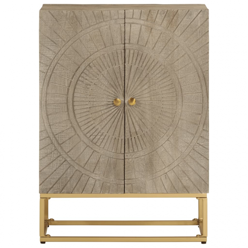 Sideboard 55x30x76 cm Massivholz Mango und Eisen