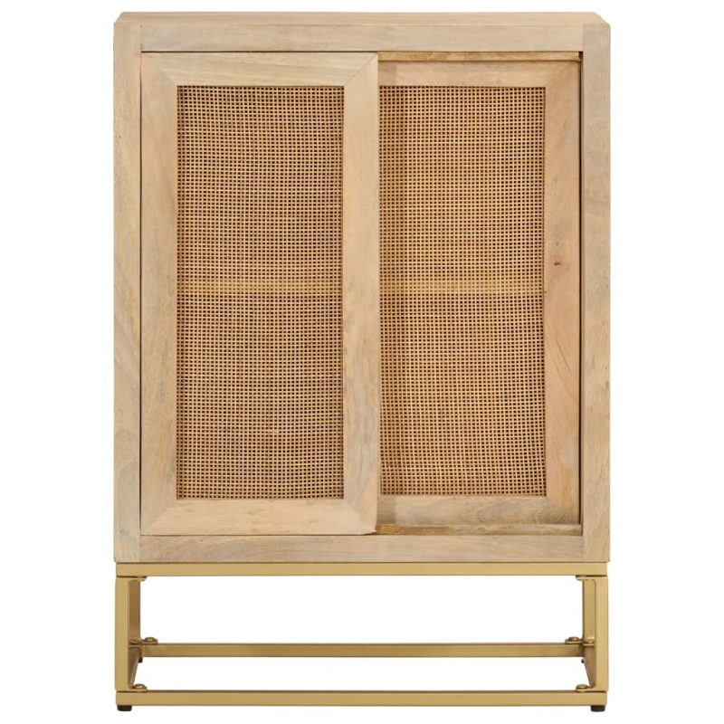 Sideboard 55x30x76 cm Massivholz Mango und Eisen