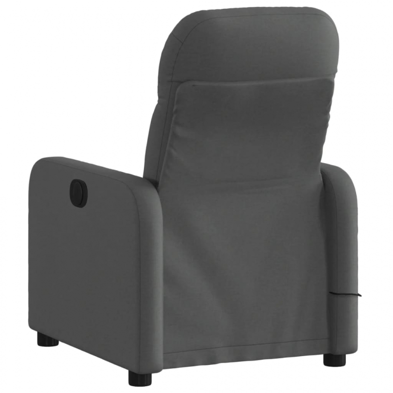 Massagesessel Elektrisch Dunkelgrau Stoff