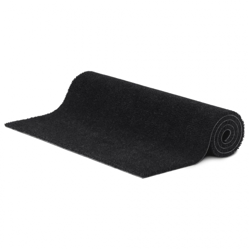 Fußmatte Schwarz 90x150 cm Kokosfaser Getuftet