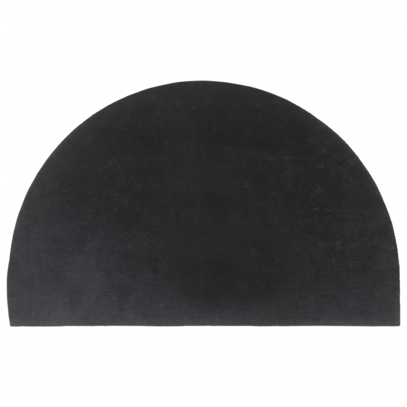 Fußmatte Dunkelgrau Halbrund 50x80 cm Kokosfaser Getuftet